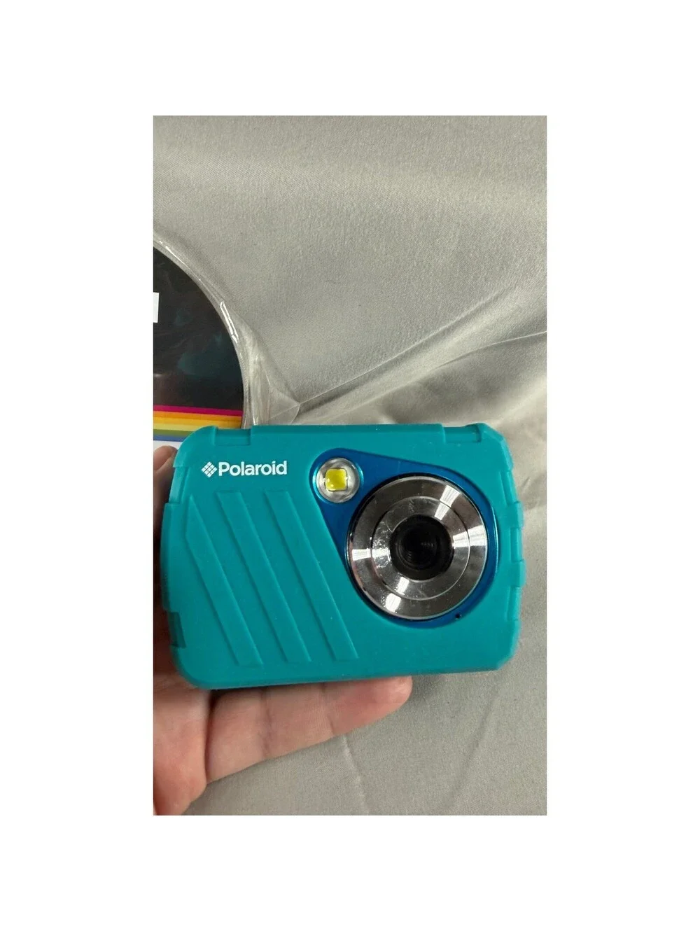 Polaroid Digital Camera Teal Blue with Silicone Case and Software Disc 0010718